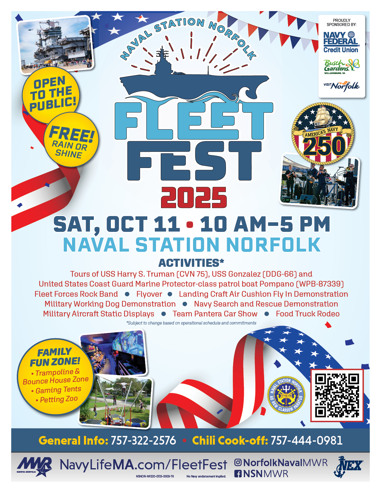 Naval Station Norfolk Fleet Fest 2025 Flyer